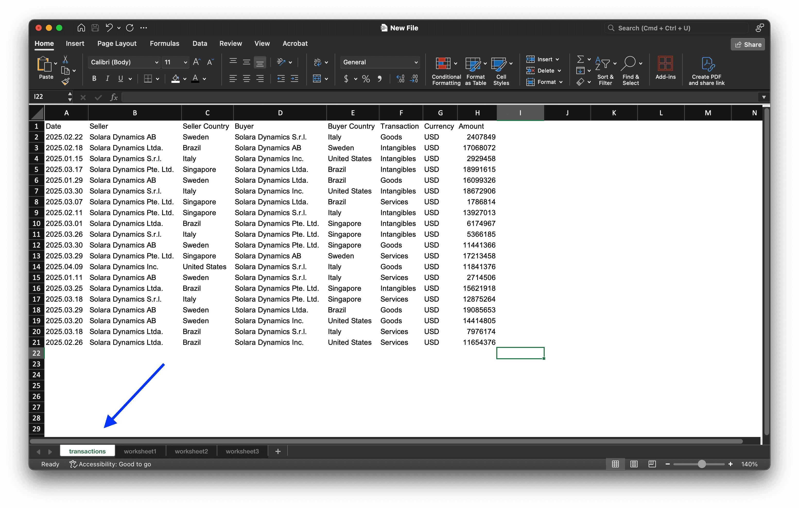 Excel screenshot - Add Worksheet