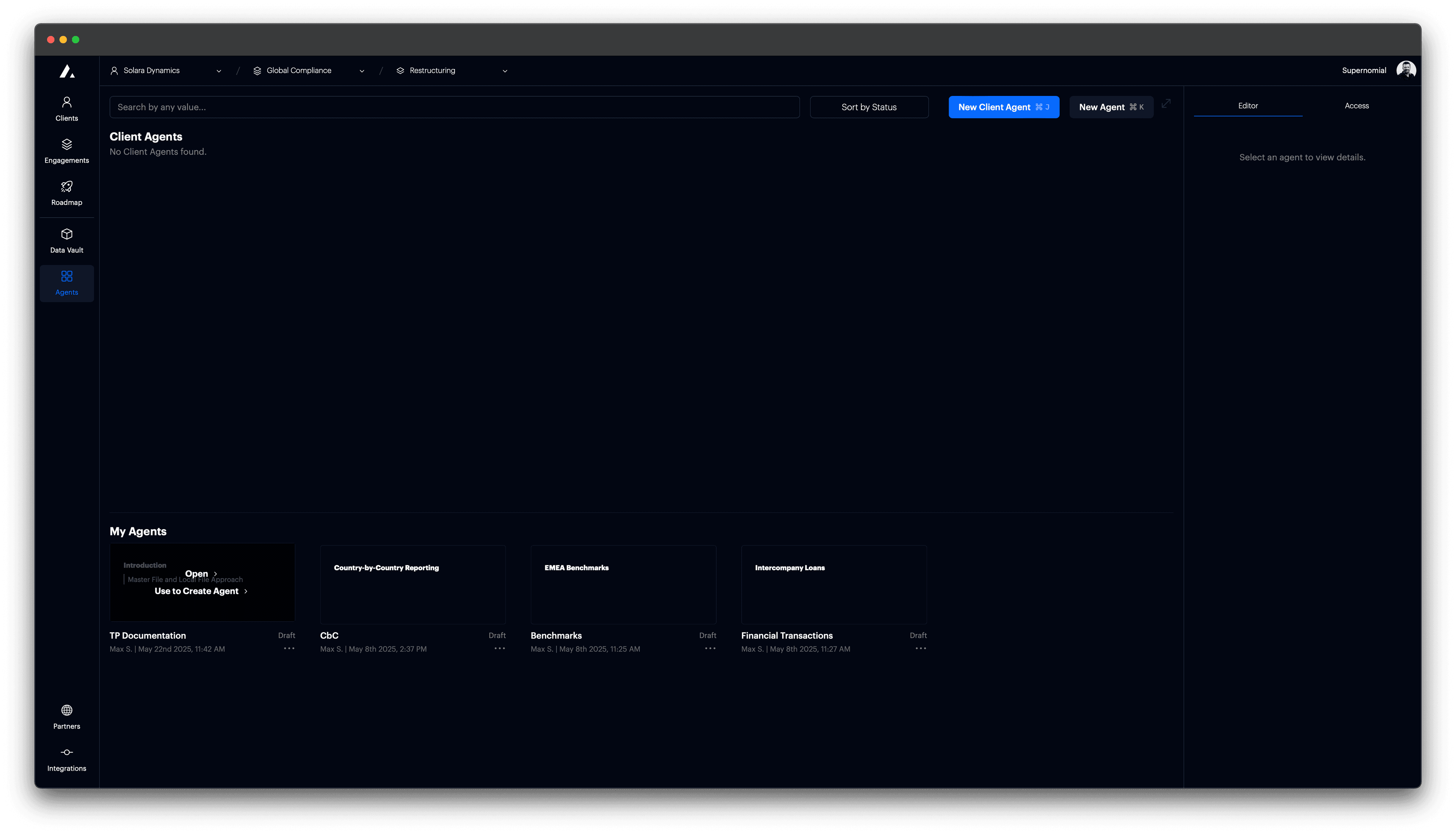 t0 screenshot - New organization details