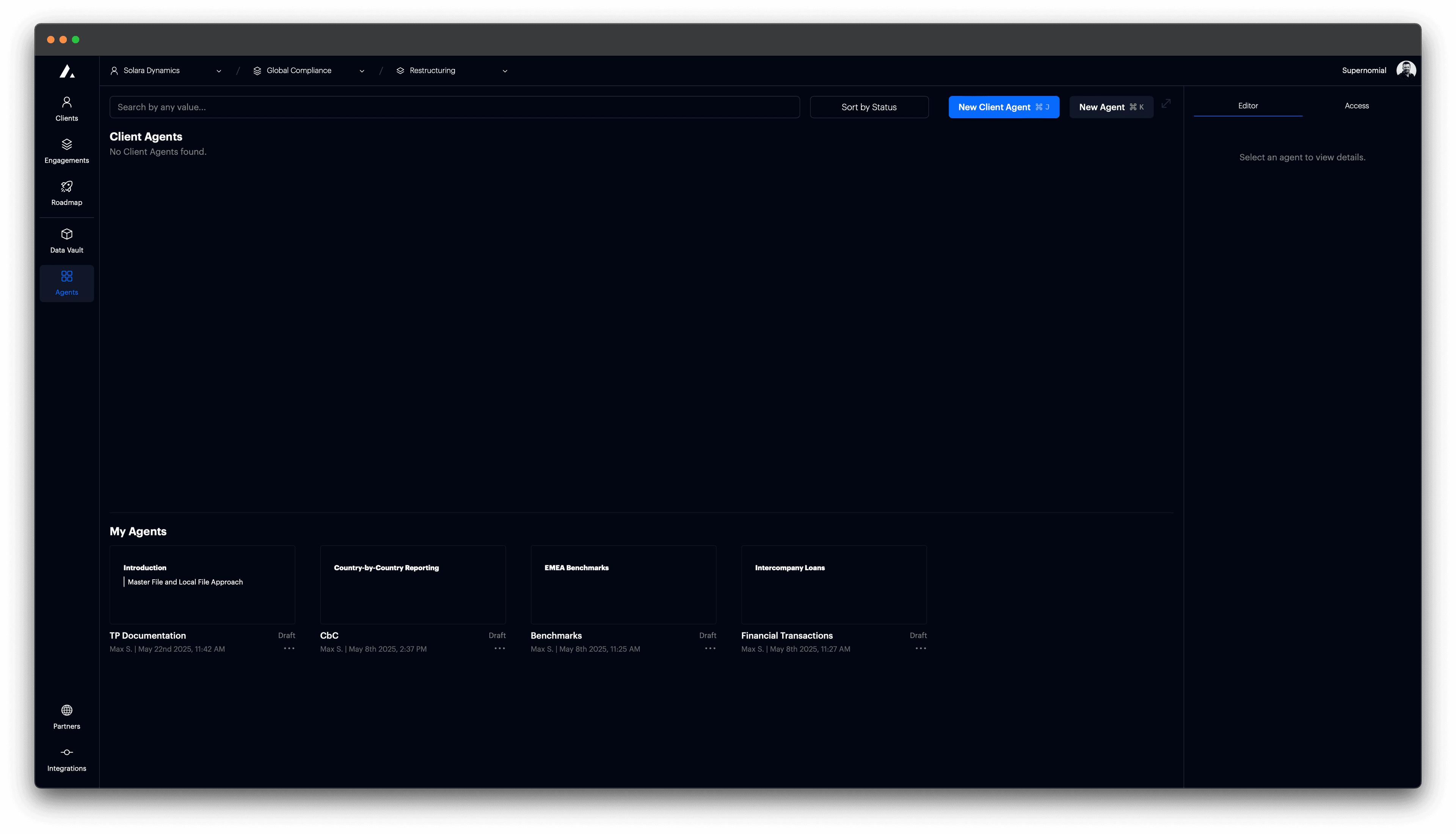 t0 screenshot - New organization details