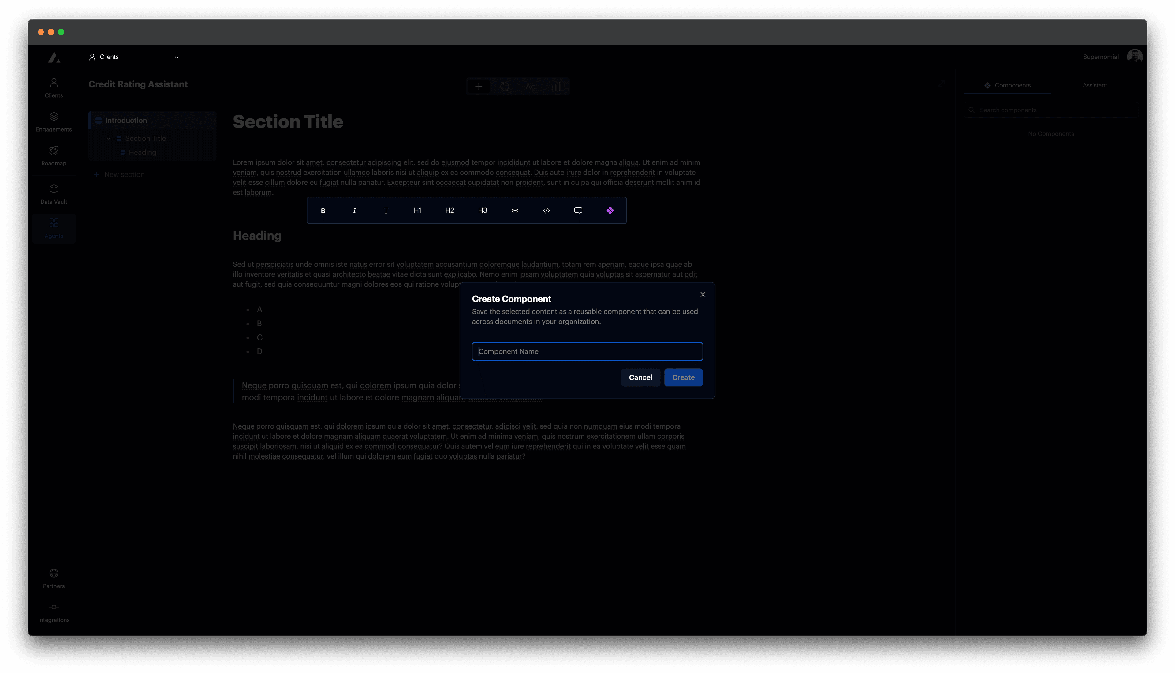 t0 screenshot - New organization details