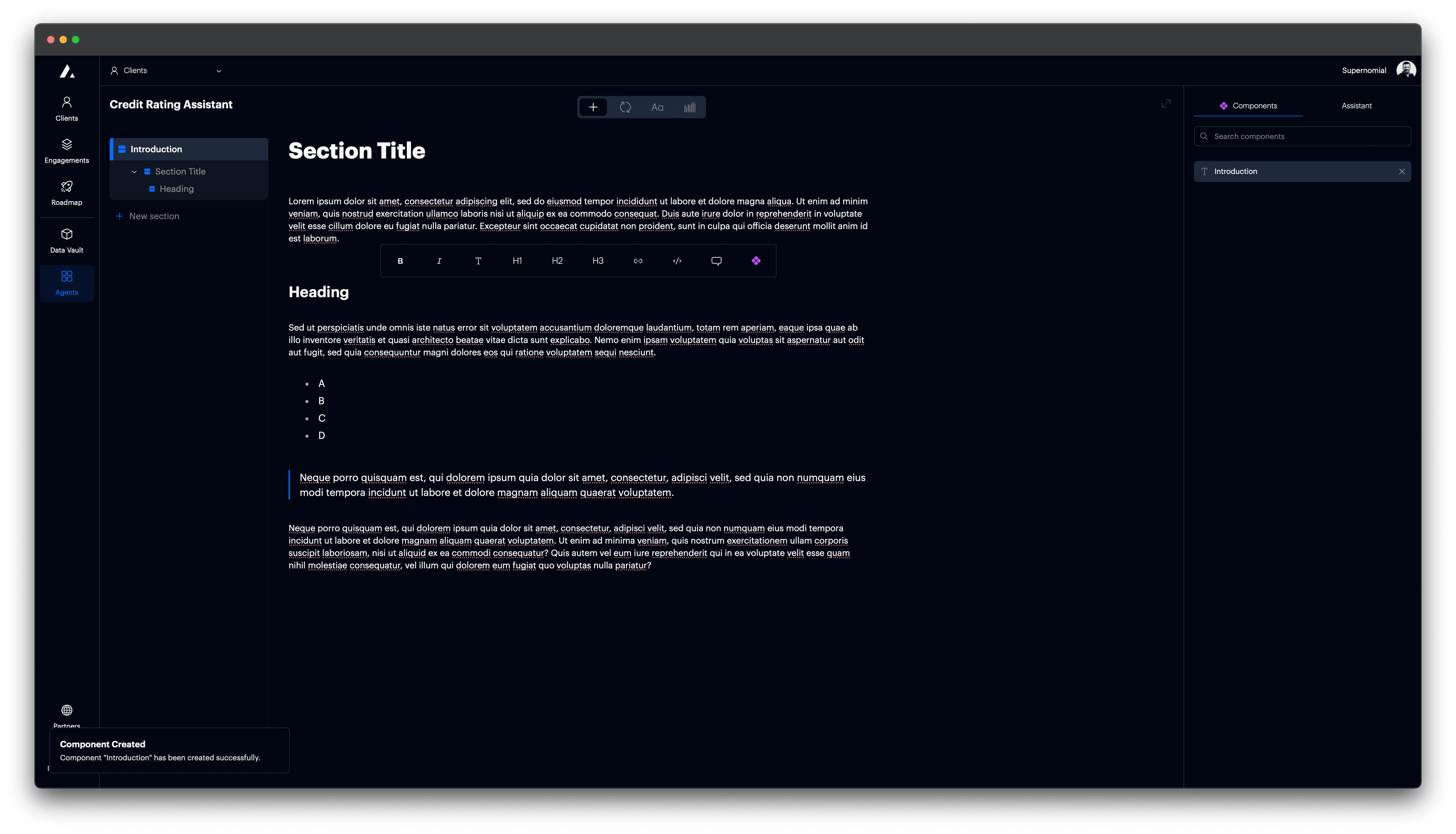 t0 screenshot - New organization details