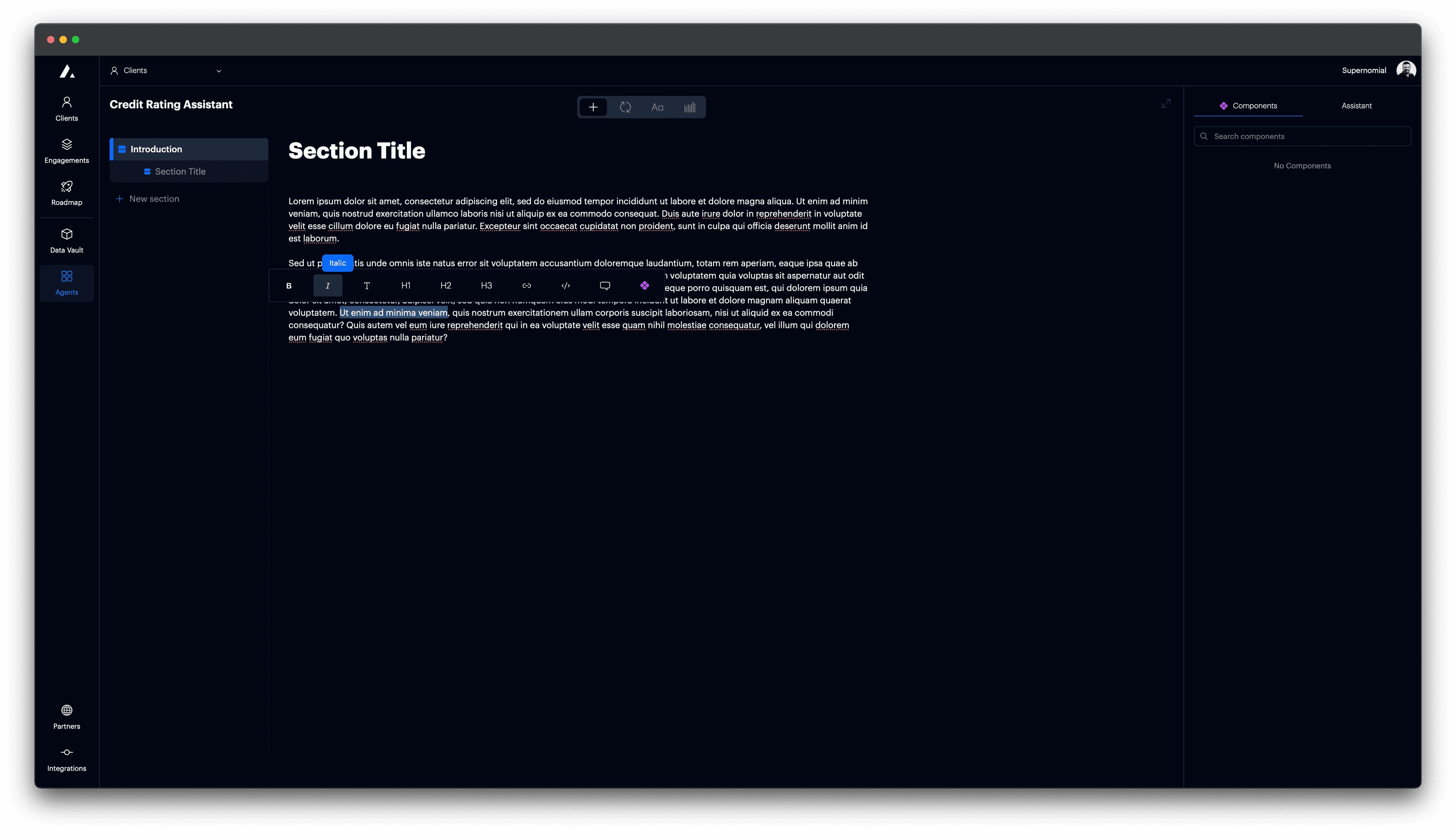 t0 screenshot - New organization details
