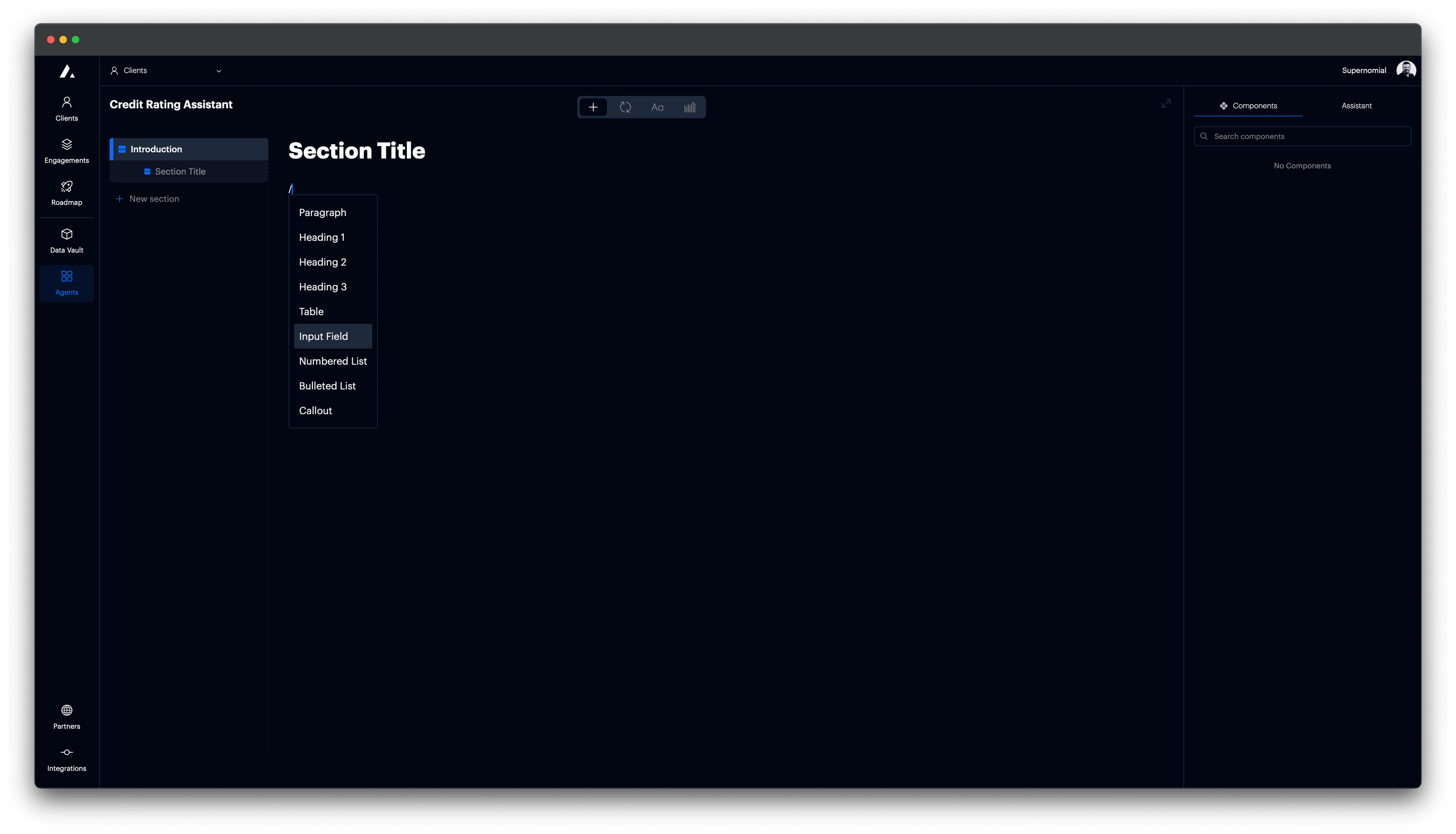 t0 screenshot - New organization details