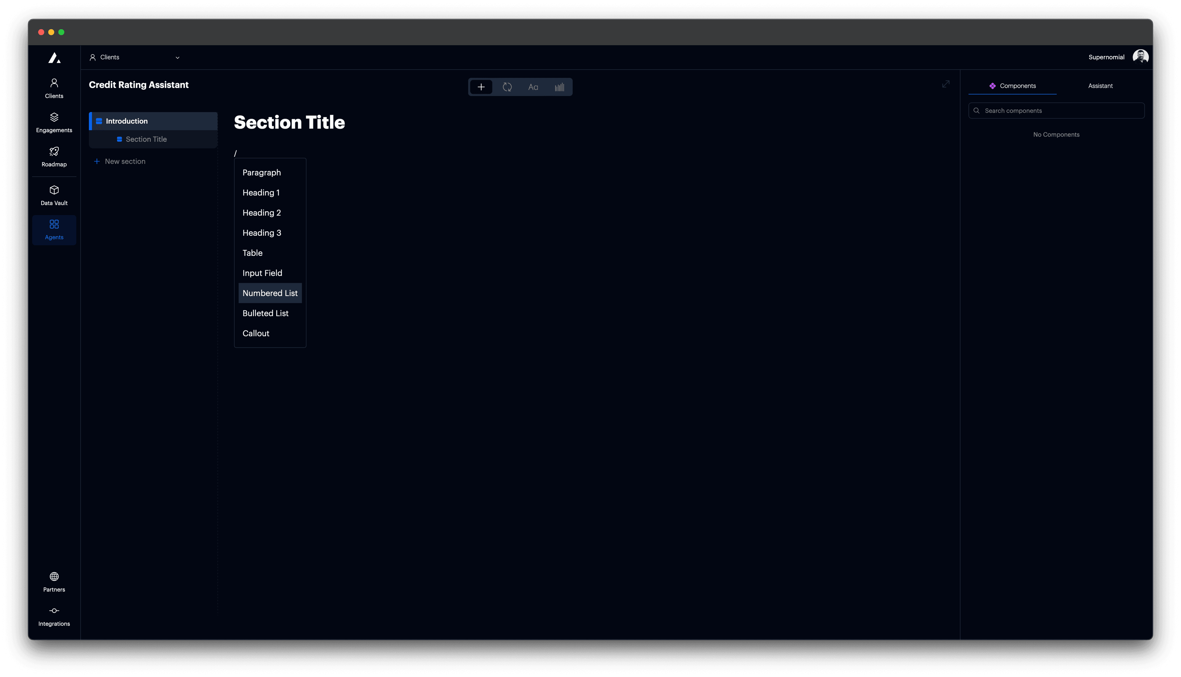 t0 screenshot - New organization details