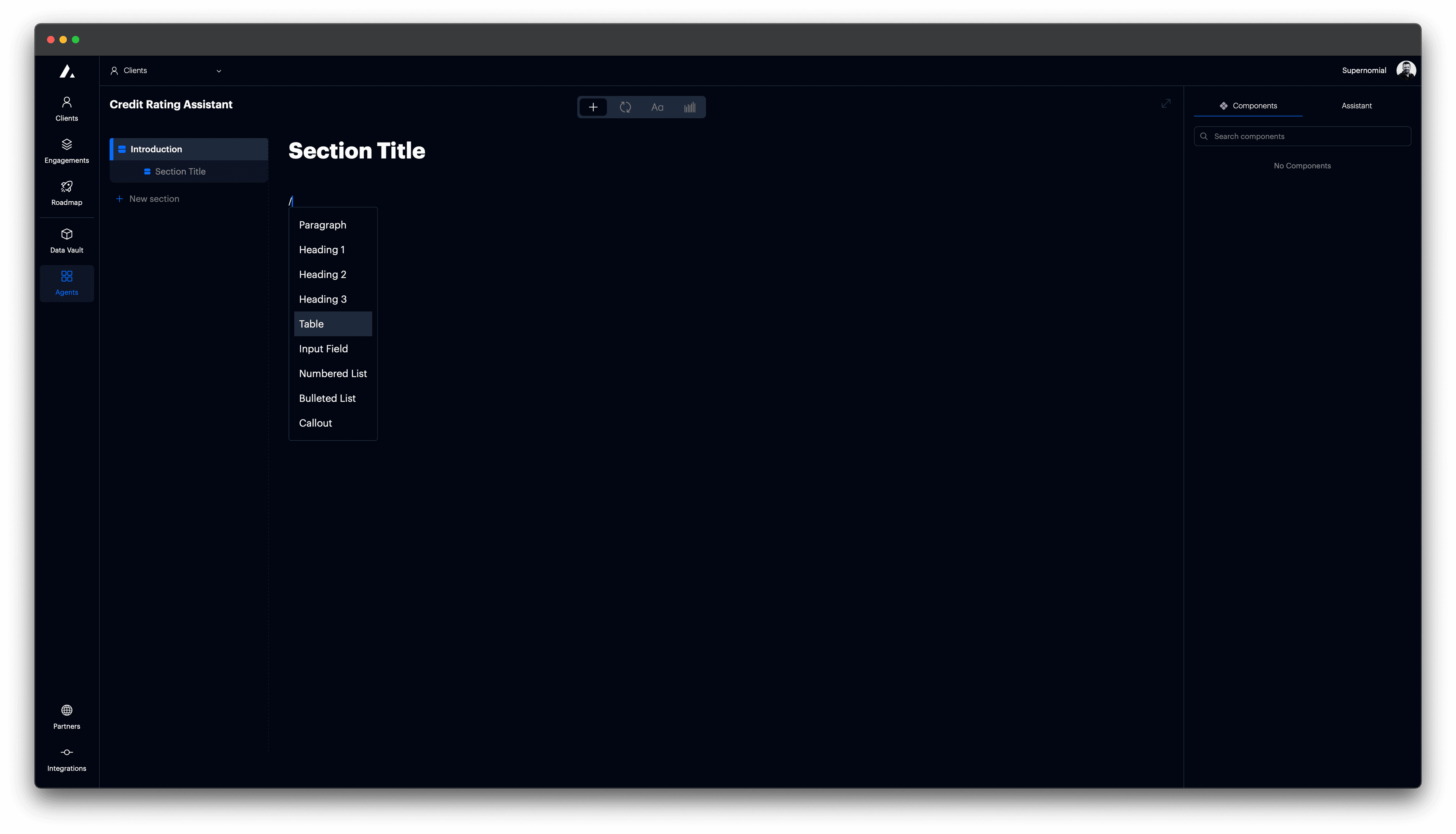 t0 screenshot - New organization details