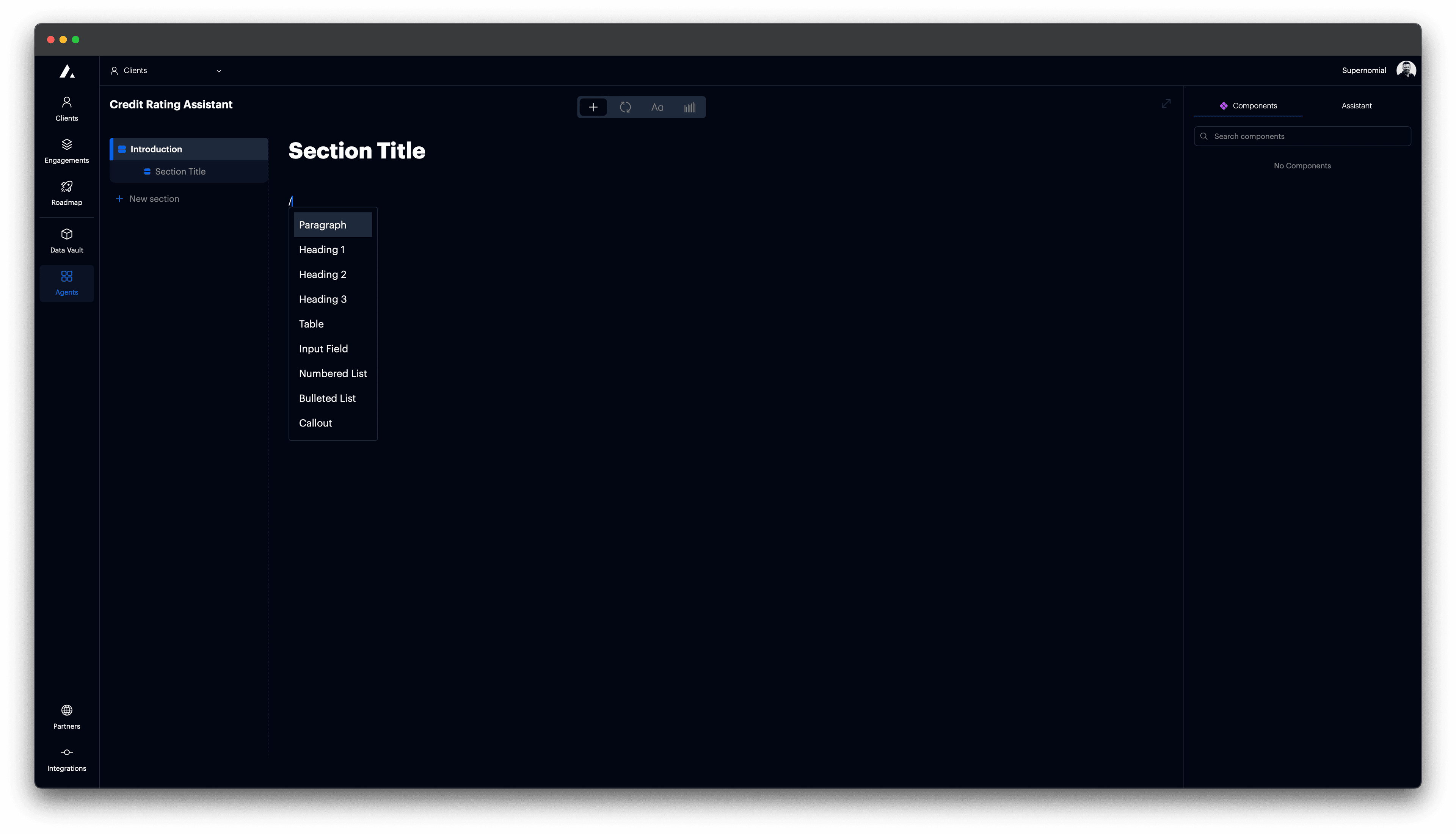 t0 screenshot - New organization details