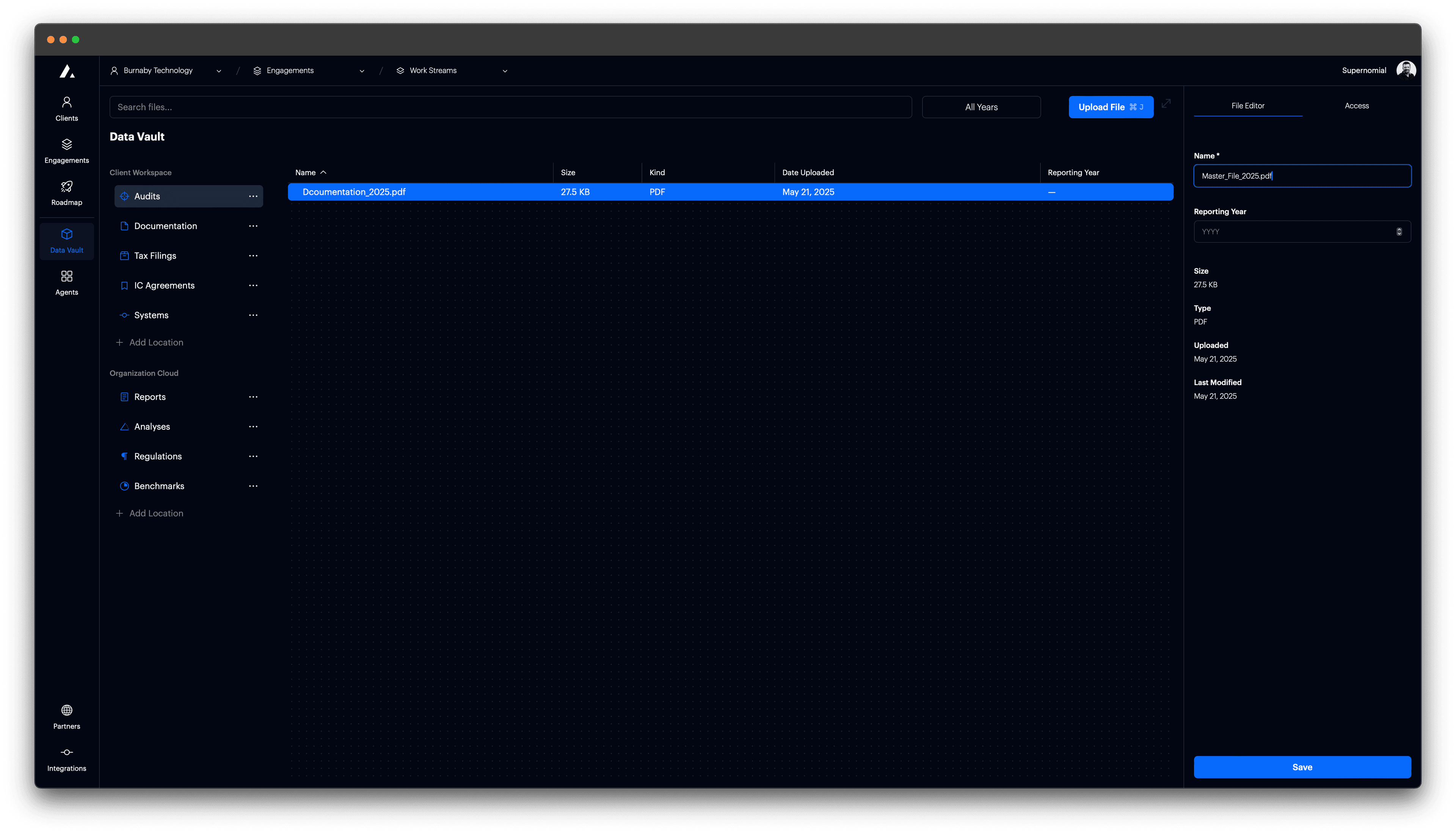 t0 screenshot - New organization details