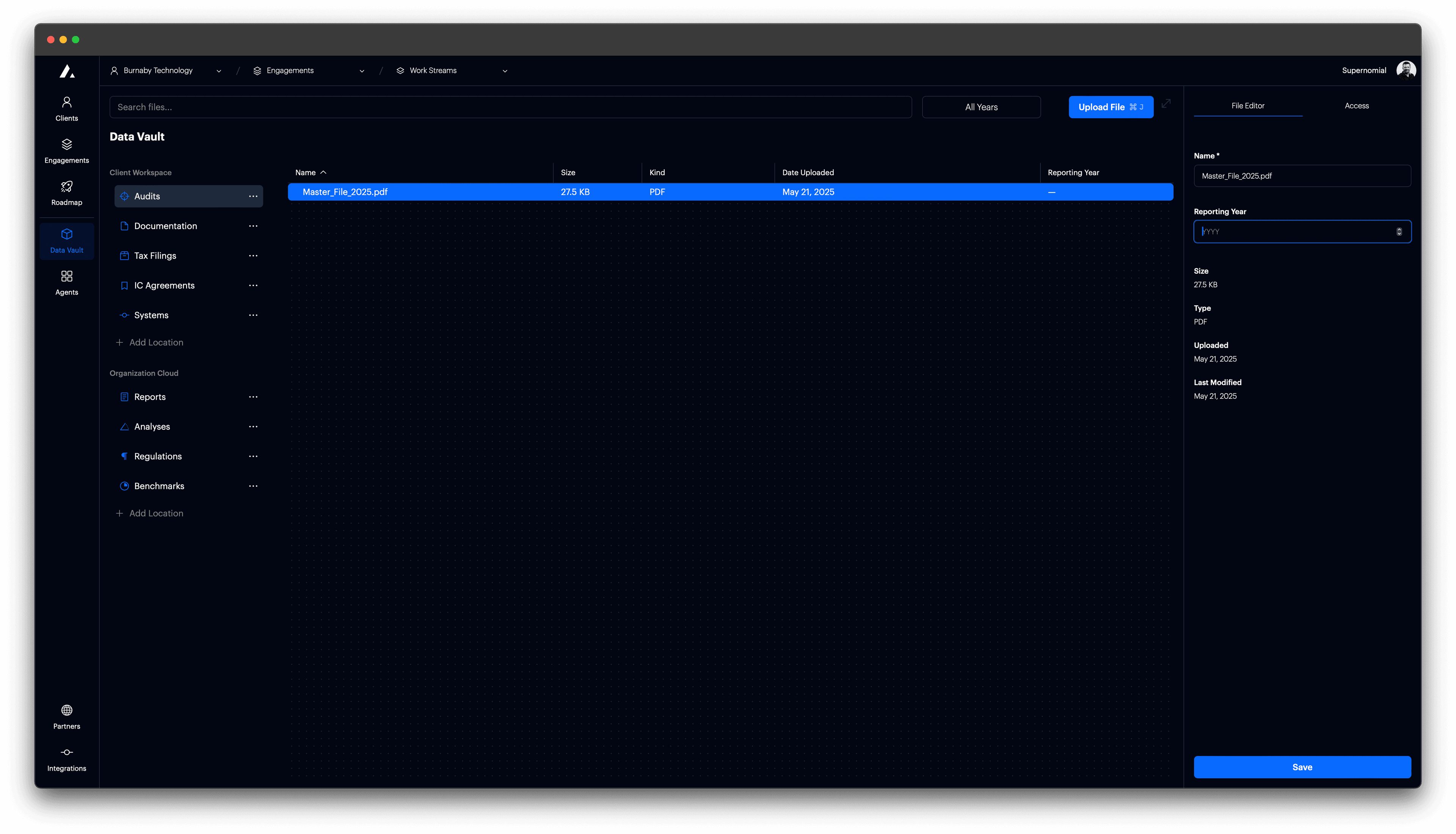 t0 screenshot - New organization details