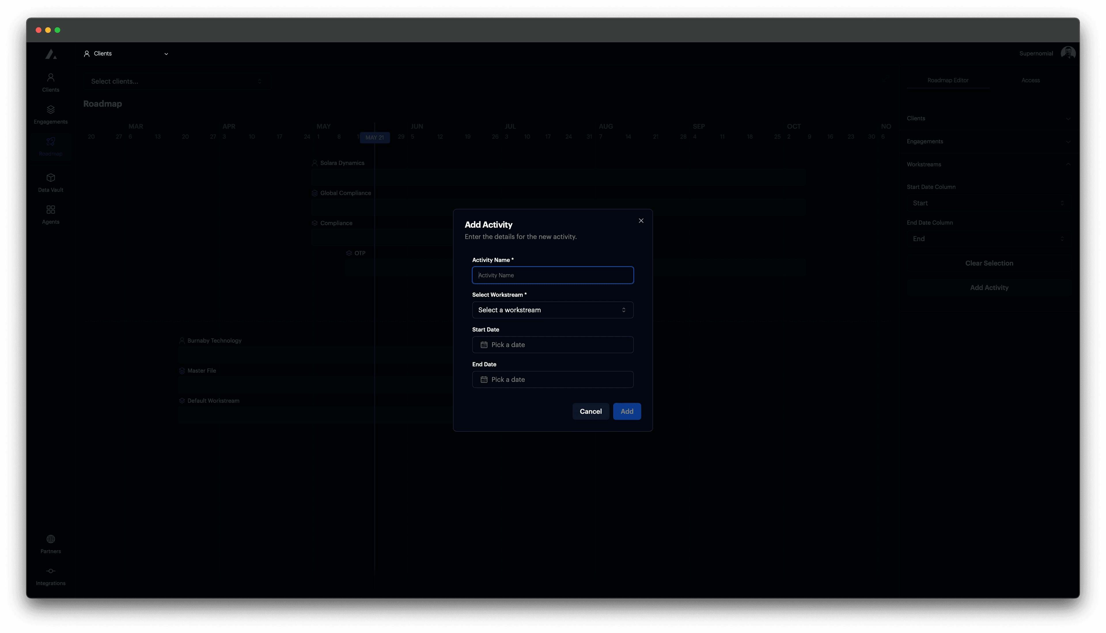 t0 screenshot - New organization details