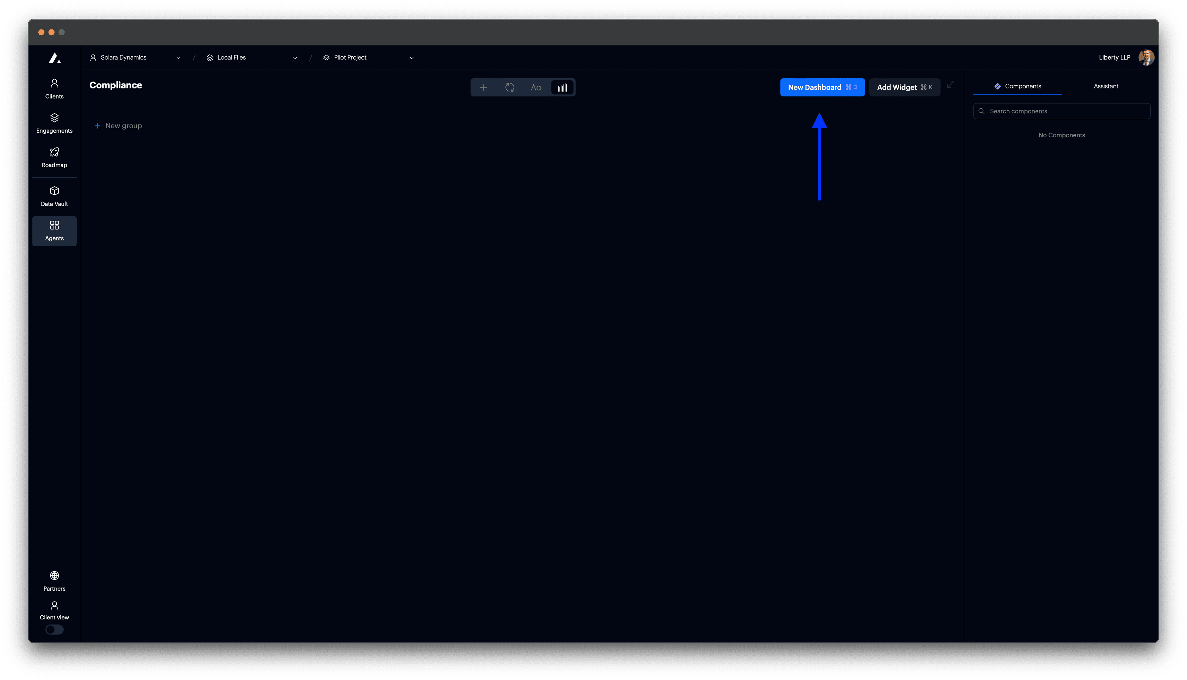 t0 screenshot - Add dashboard